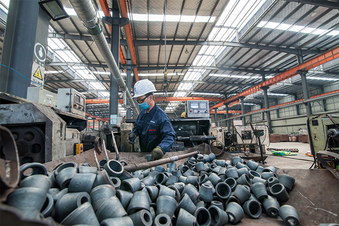 龙岩网架配件-锥头加工车间